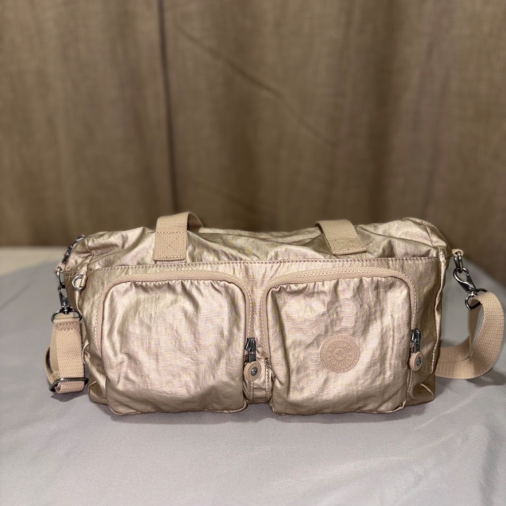 Kipling | Cyrene Carry-on/Travel Bag in Sparkly Gold Color